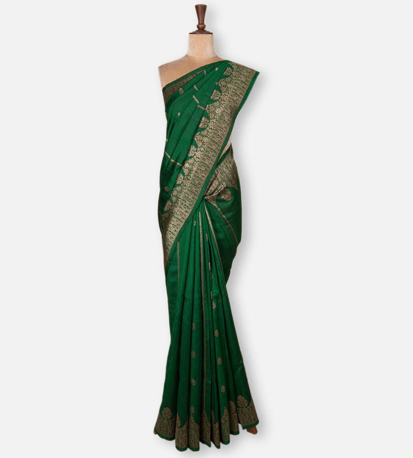 Green Banarasi Tussar Saree