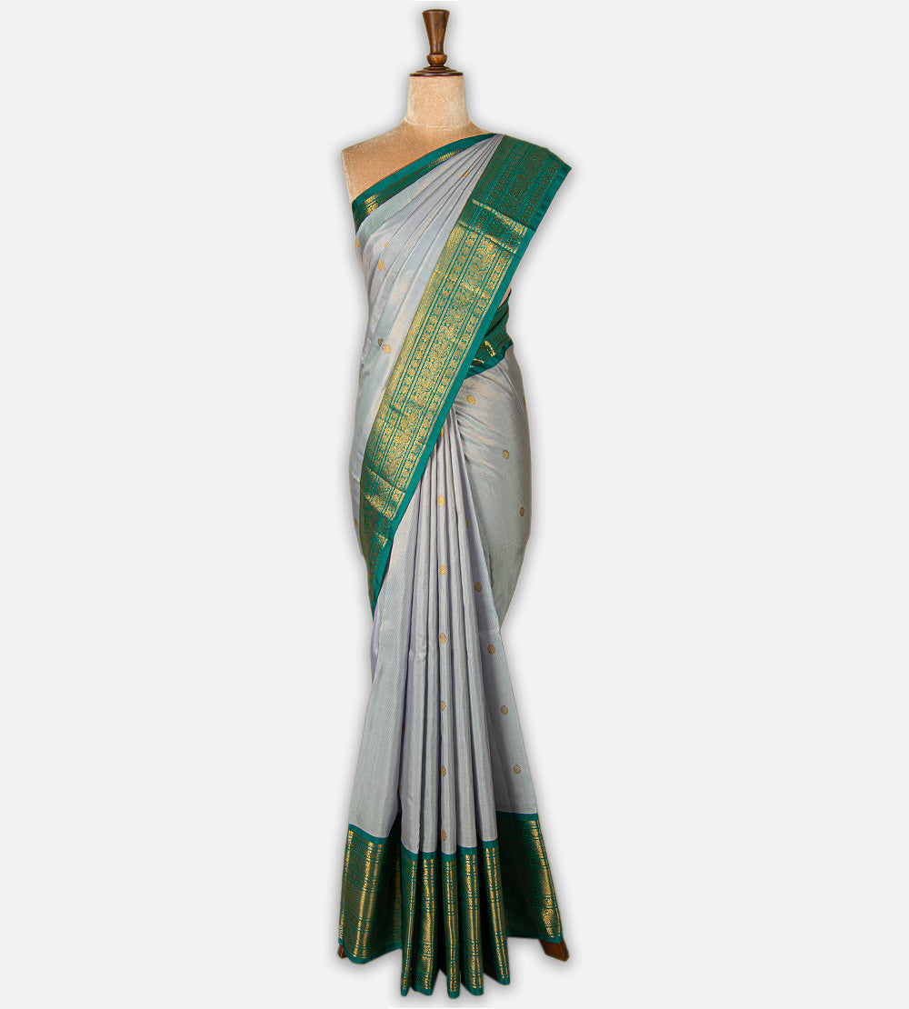 Grey Kanchipuram Silk Saree
