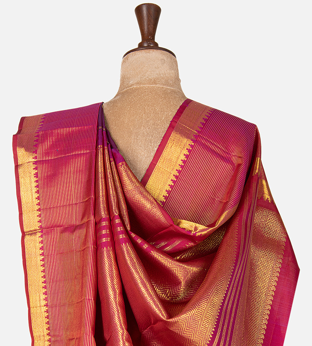 Purple Kanchipuram Silk Saree