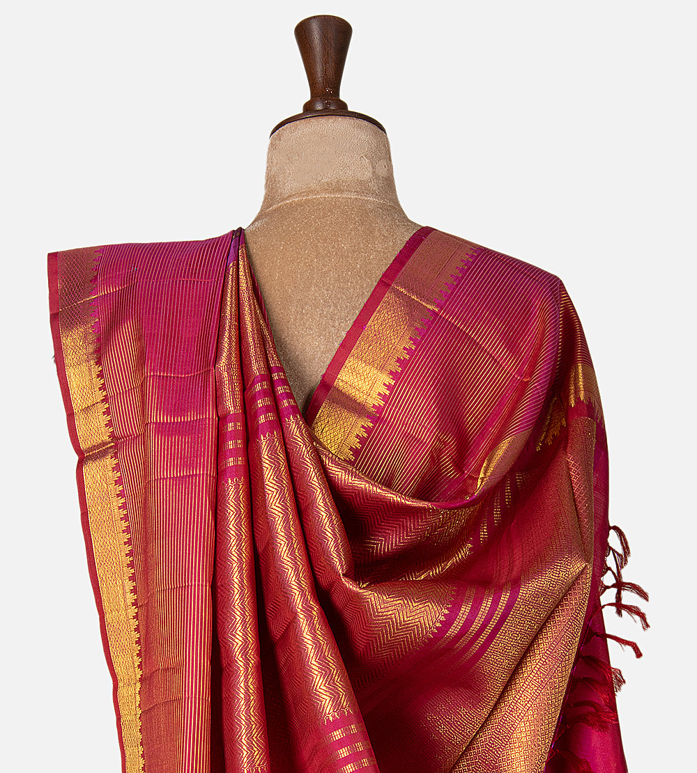 Purple Kanchipuram Silk Saree