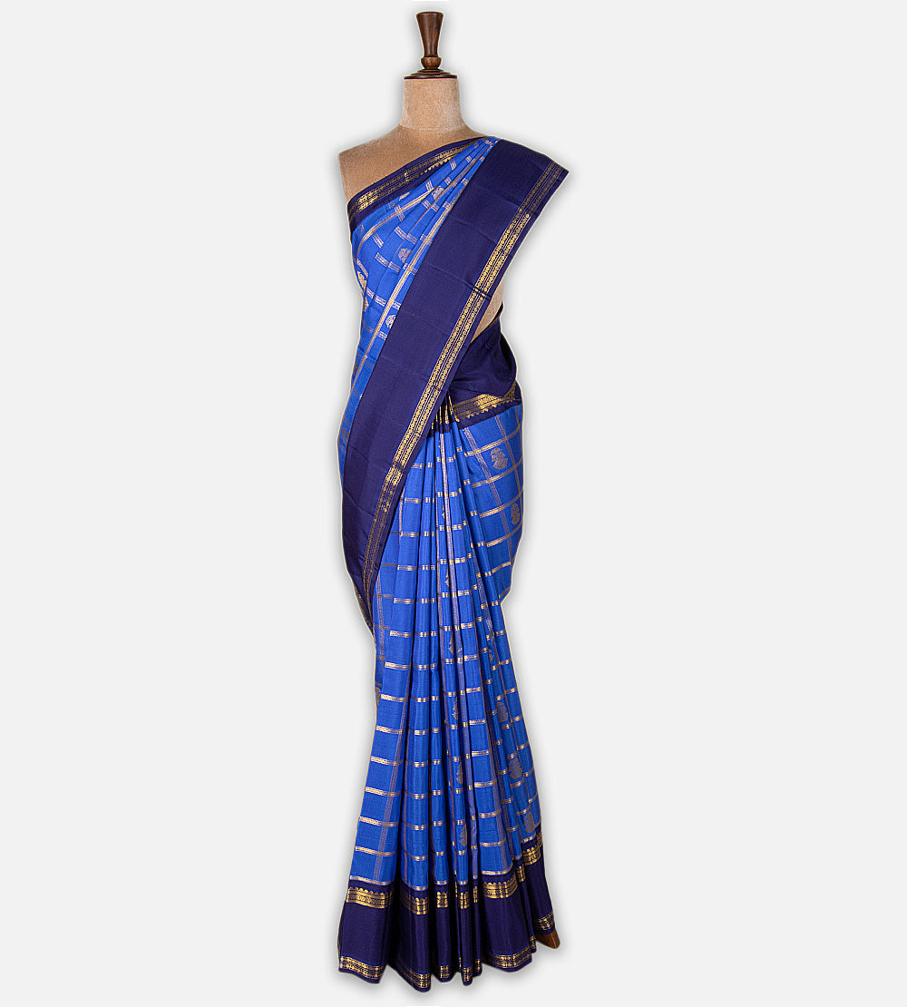 Blue Kanchipuram Silk Saree