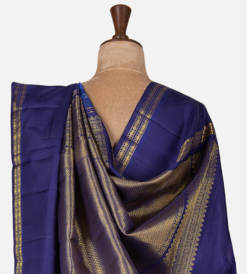 Blue Kanchipuram Silk Saree