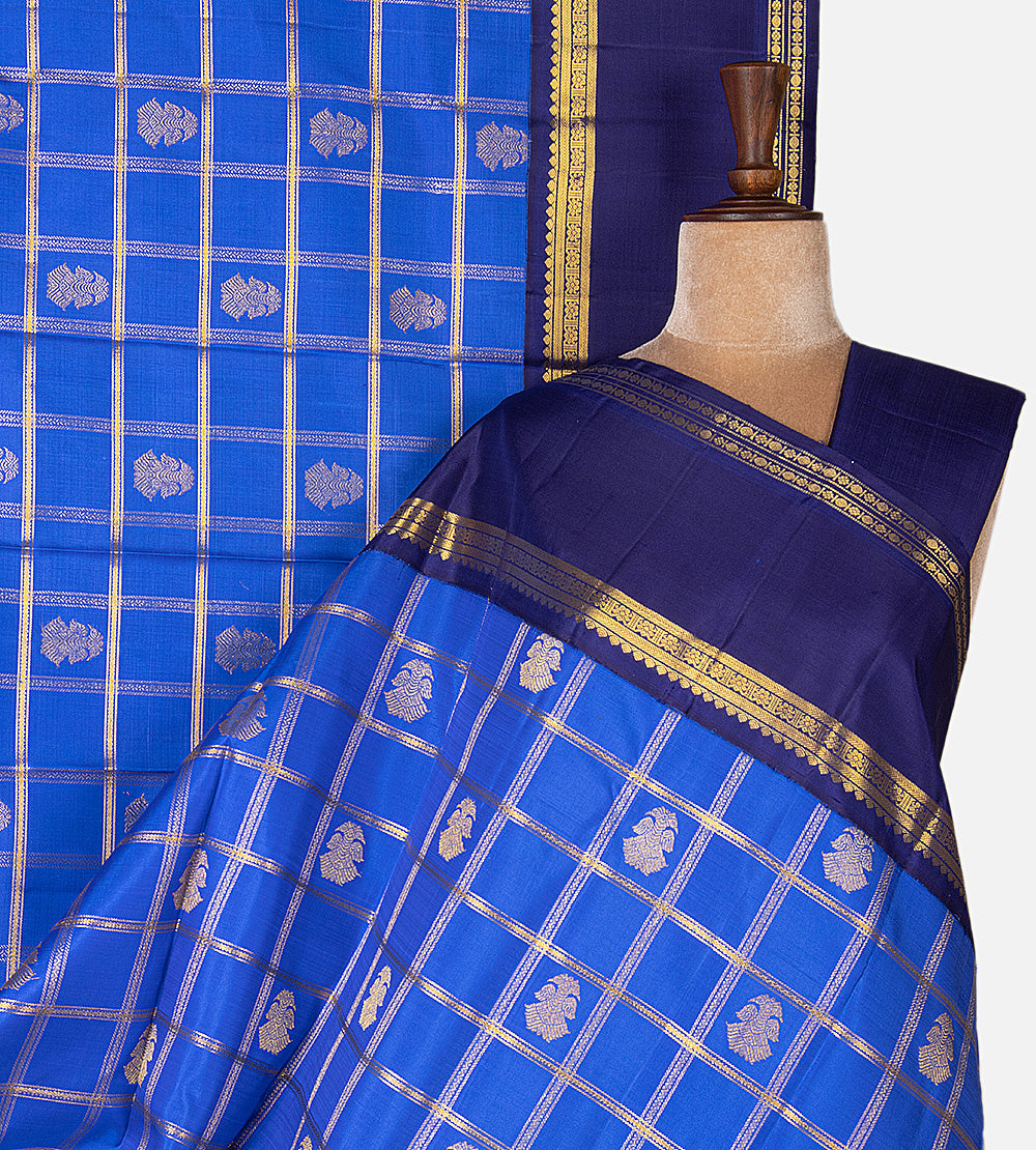 Blue Kanchipuram Silk Saree