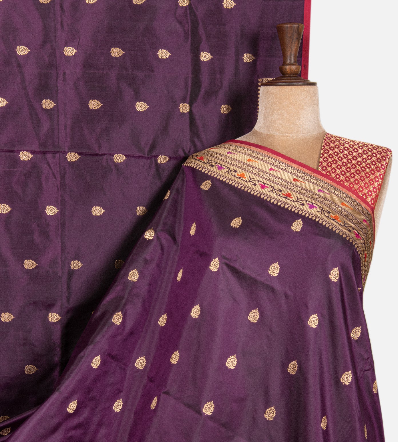 Purple Banarasi Silk Saree