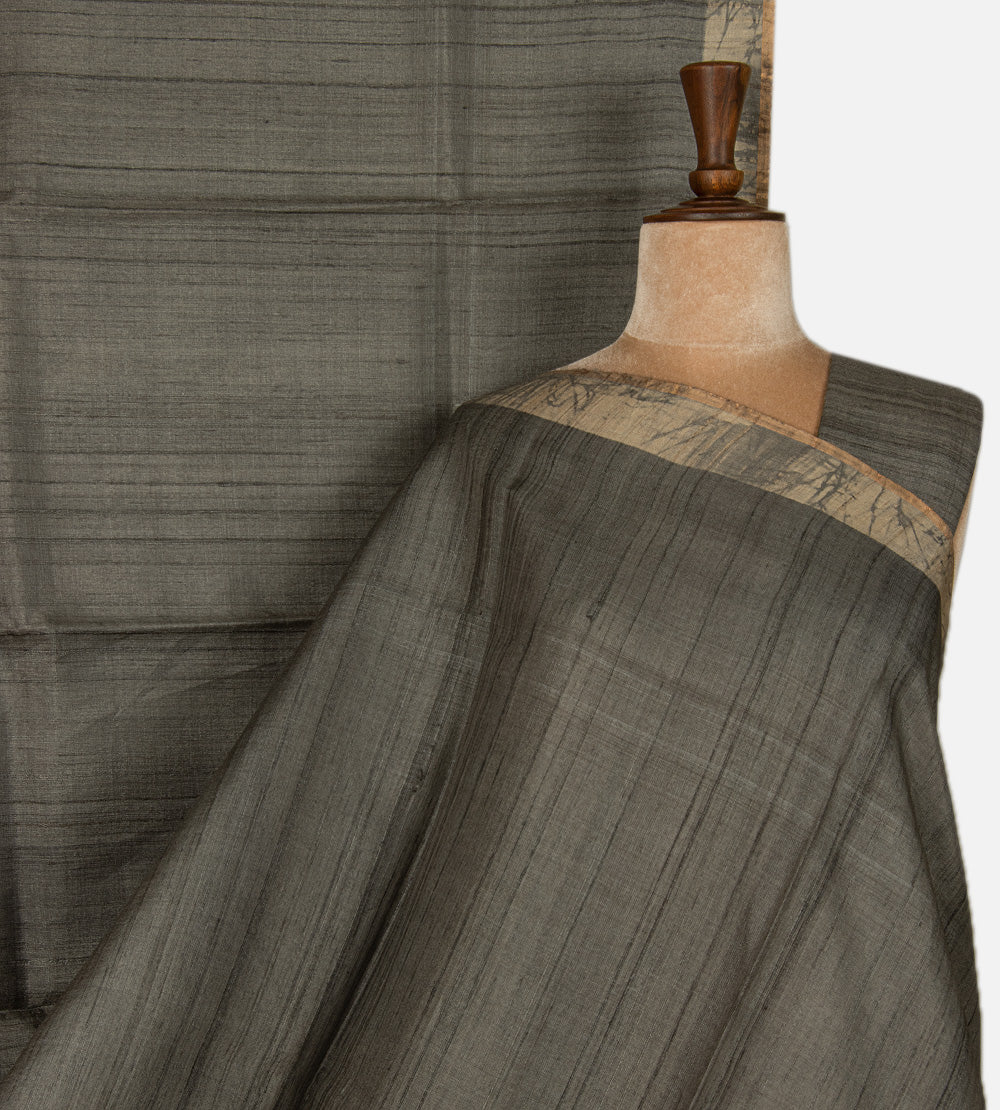 Grey Tussar Saree