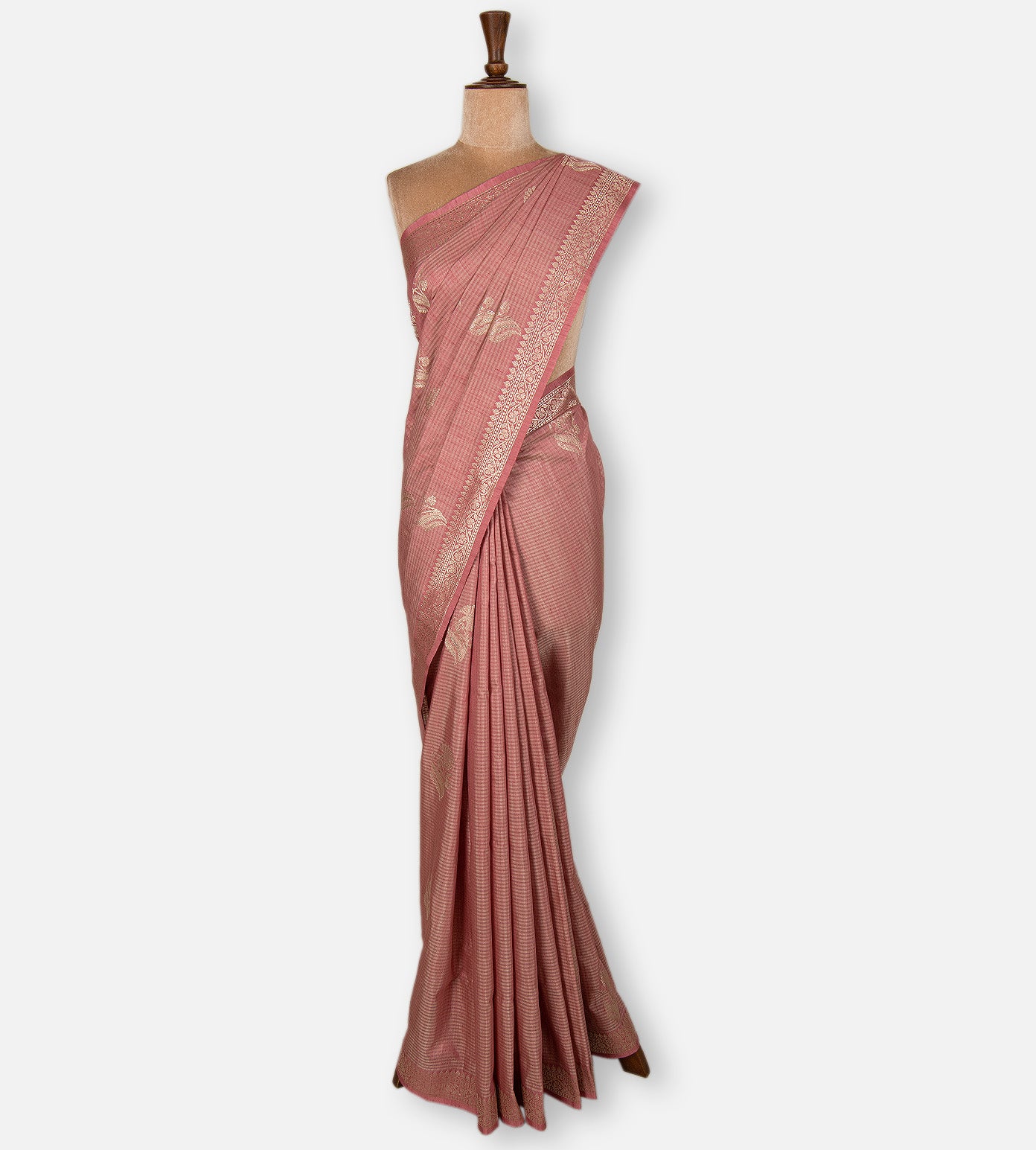Pink Banarasi Tussar Saree