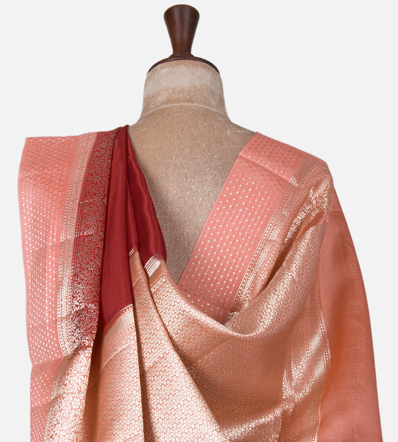 Red Chanderi Cotton Saree