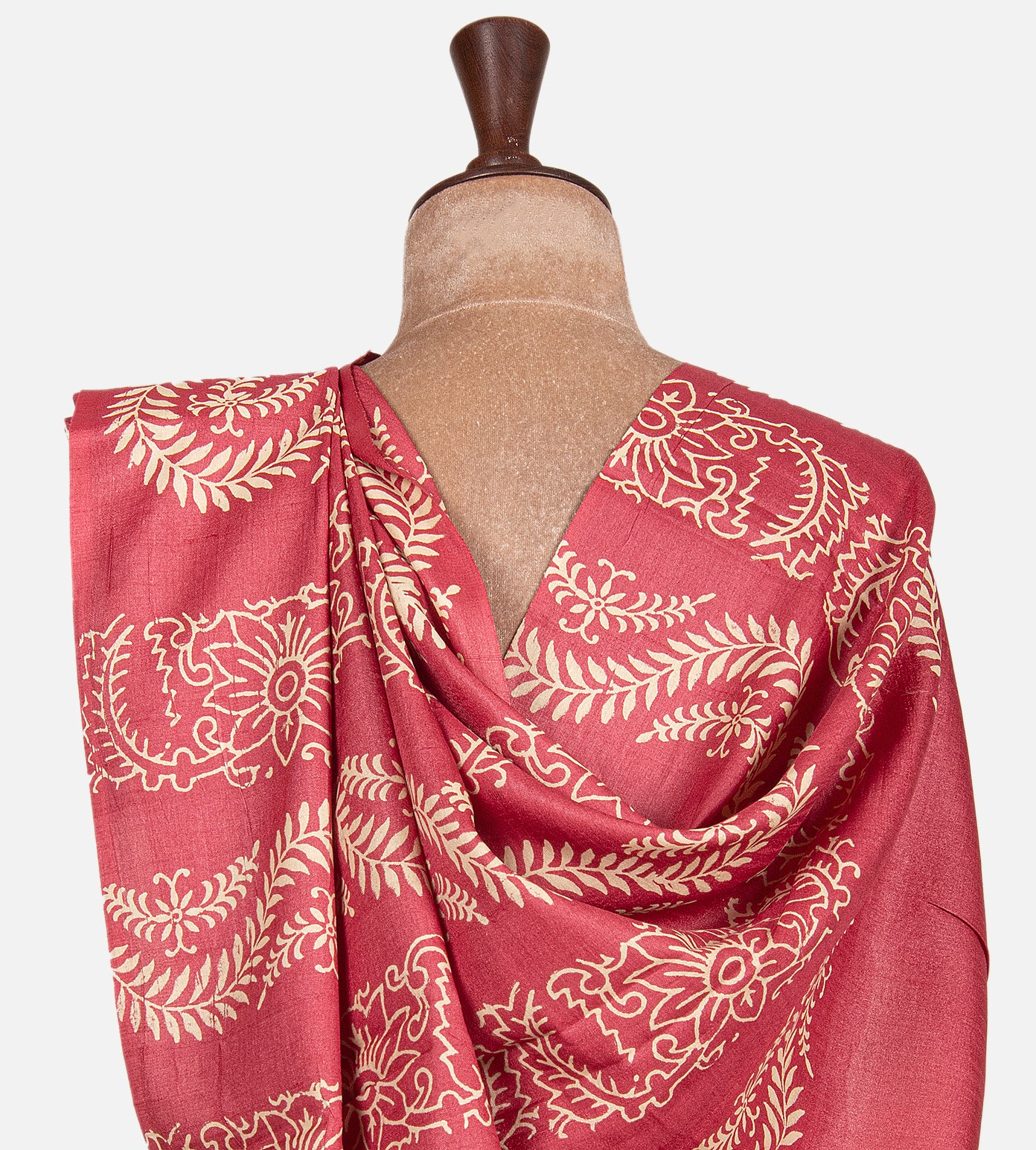 Red Tussar Saree