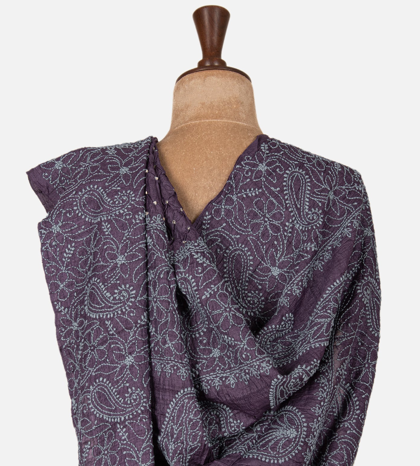 Purple Tussar Bandhani Saree