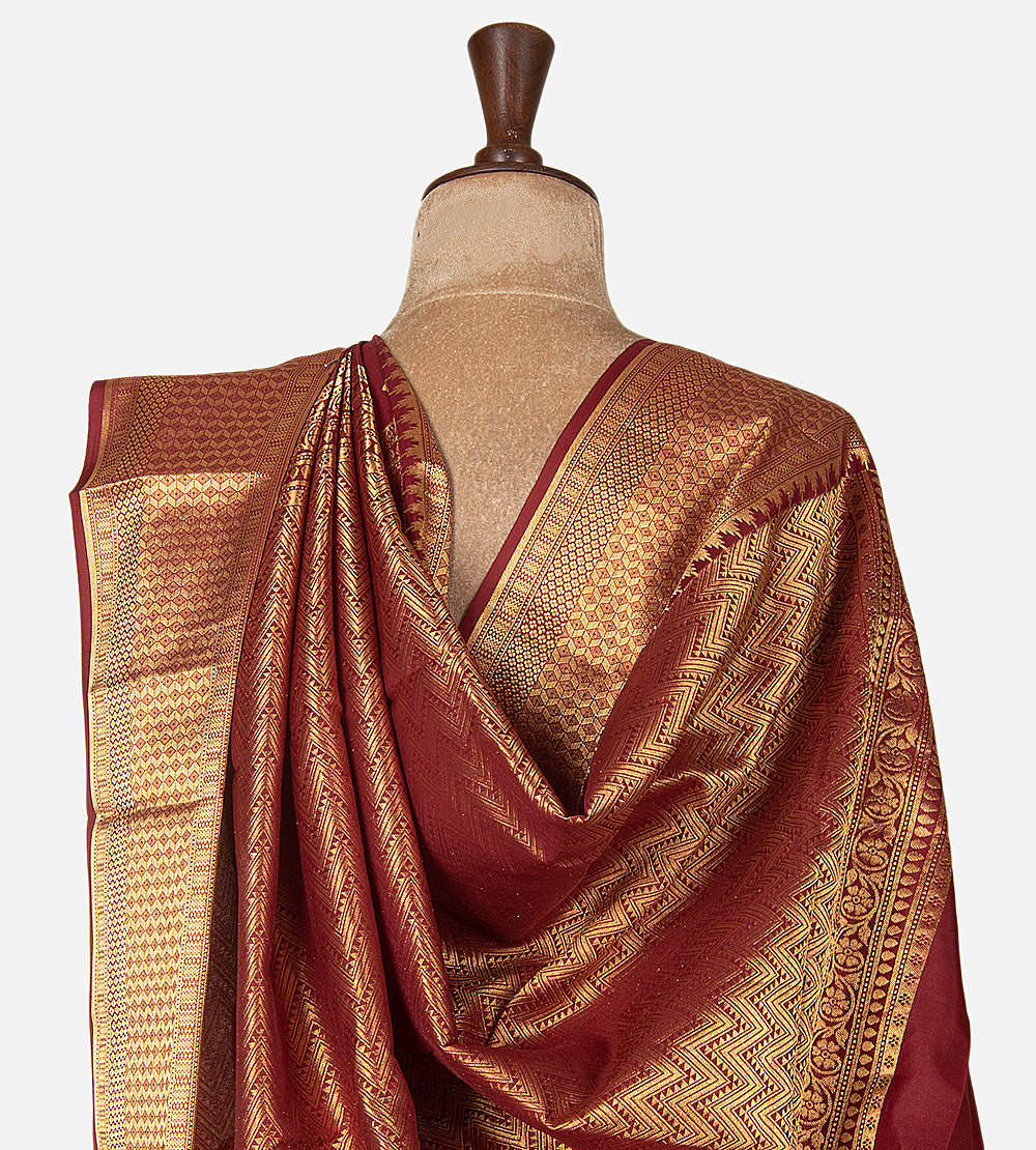 Maroon Soft Silk Saree