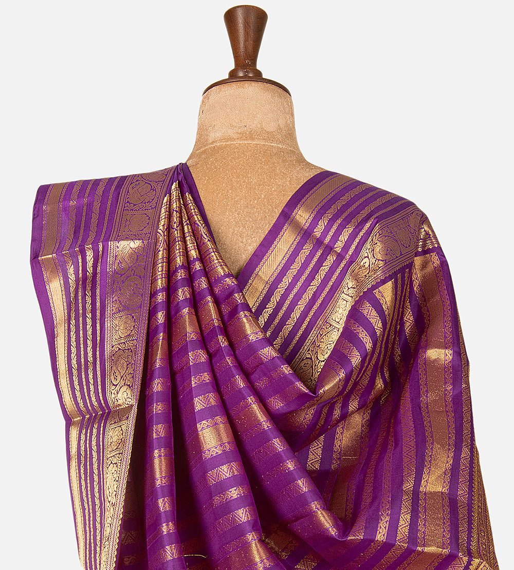 Bright Purple Soft Silk Saree