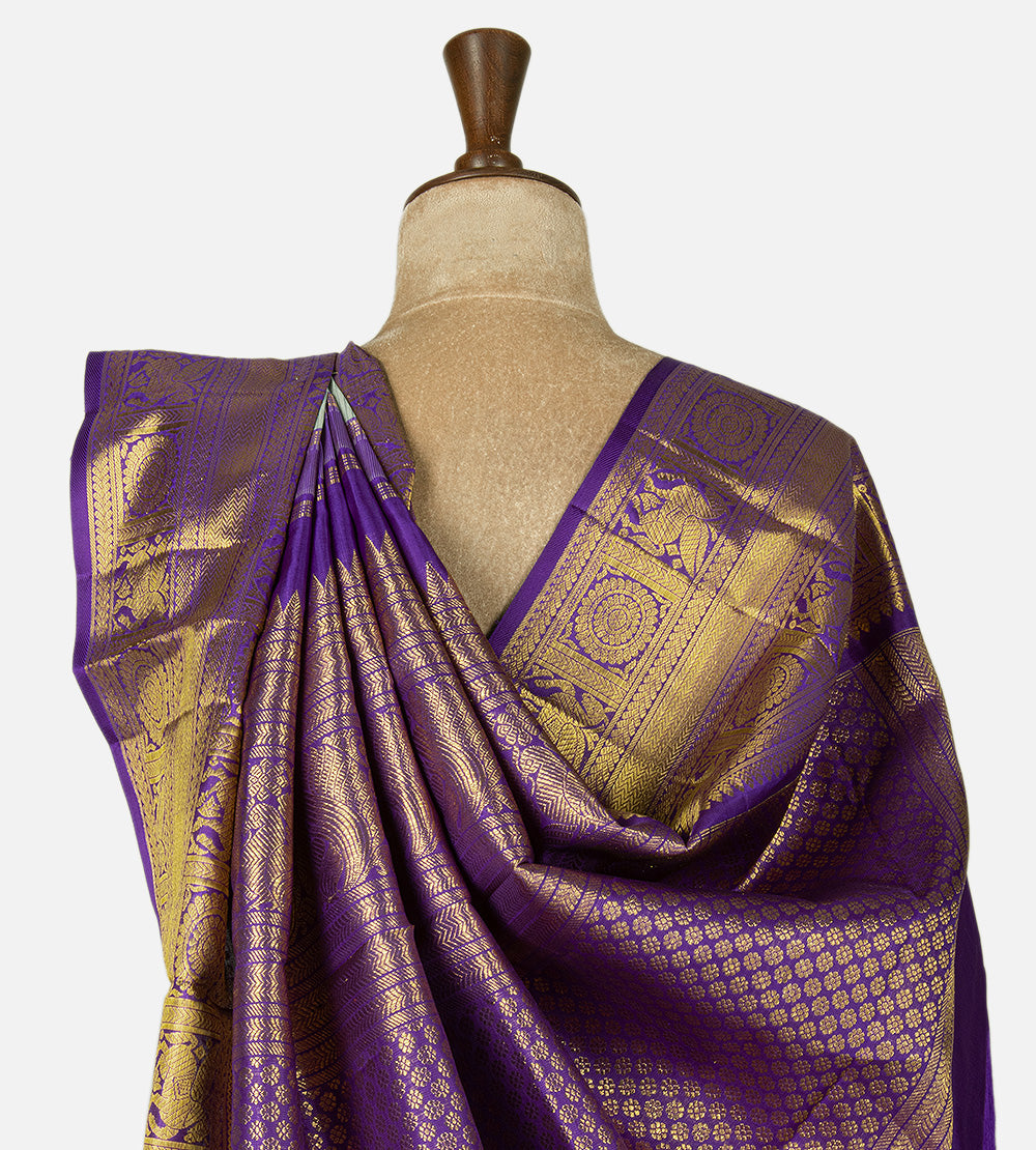 Sage Green Kanchipuram Silk Saree