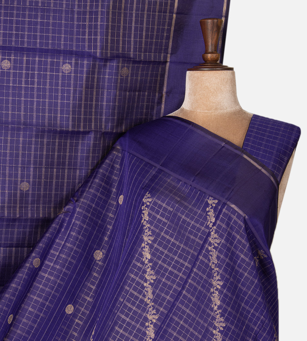 Blue Kanchipuram Silk Saree