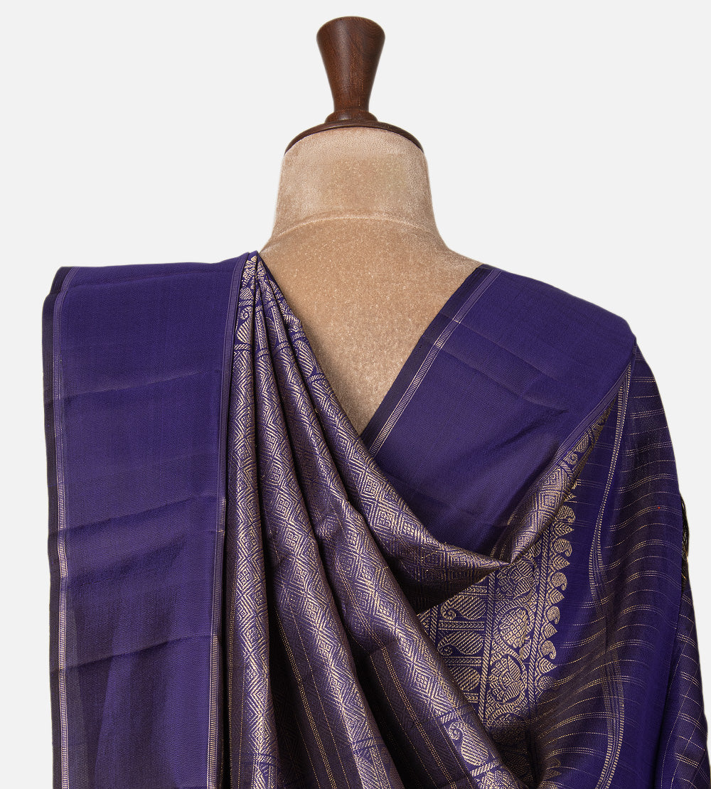 Blue Kanchipuram Silk Saree