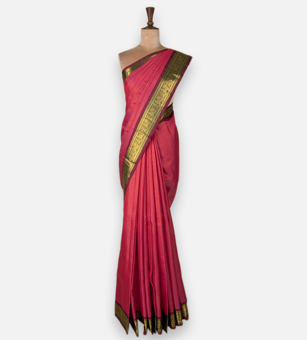 Pink Kanchipuram Silk Saree