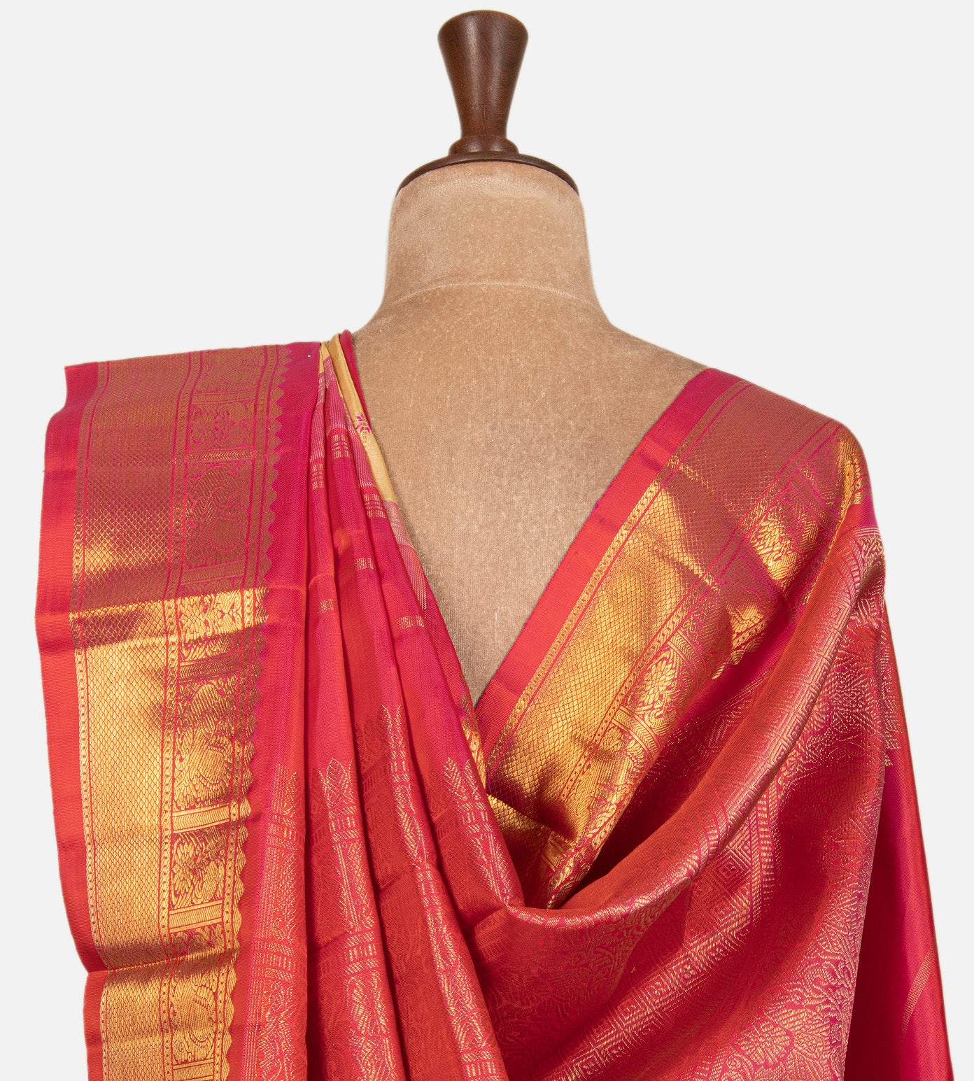 Beige Kanchipuram Silk Saree