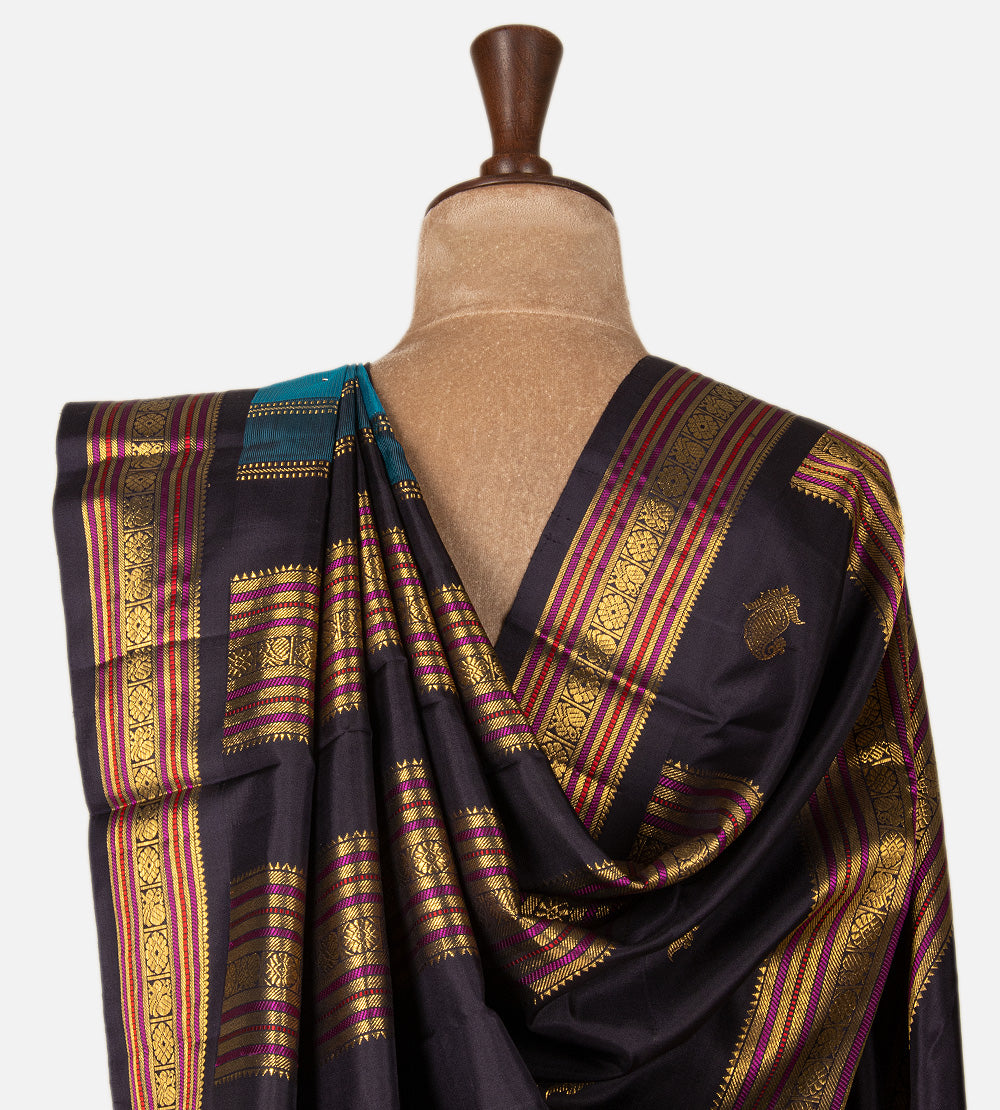 Blue Kanchipuram Silk Saree