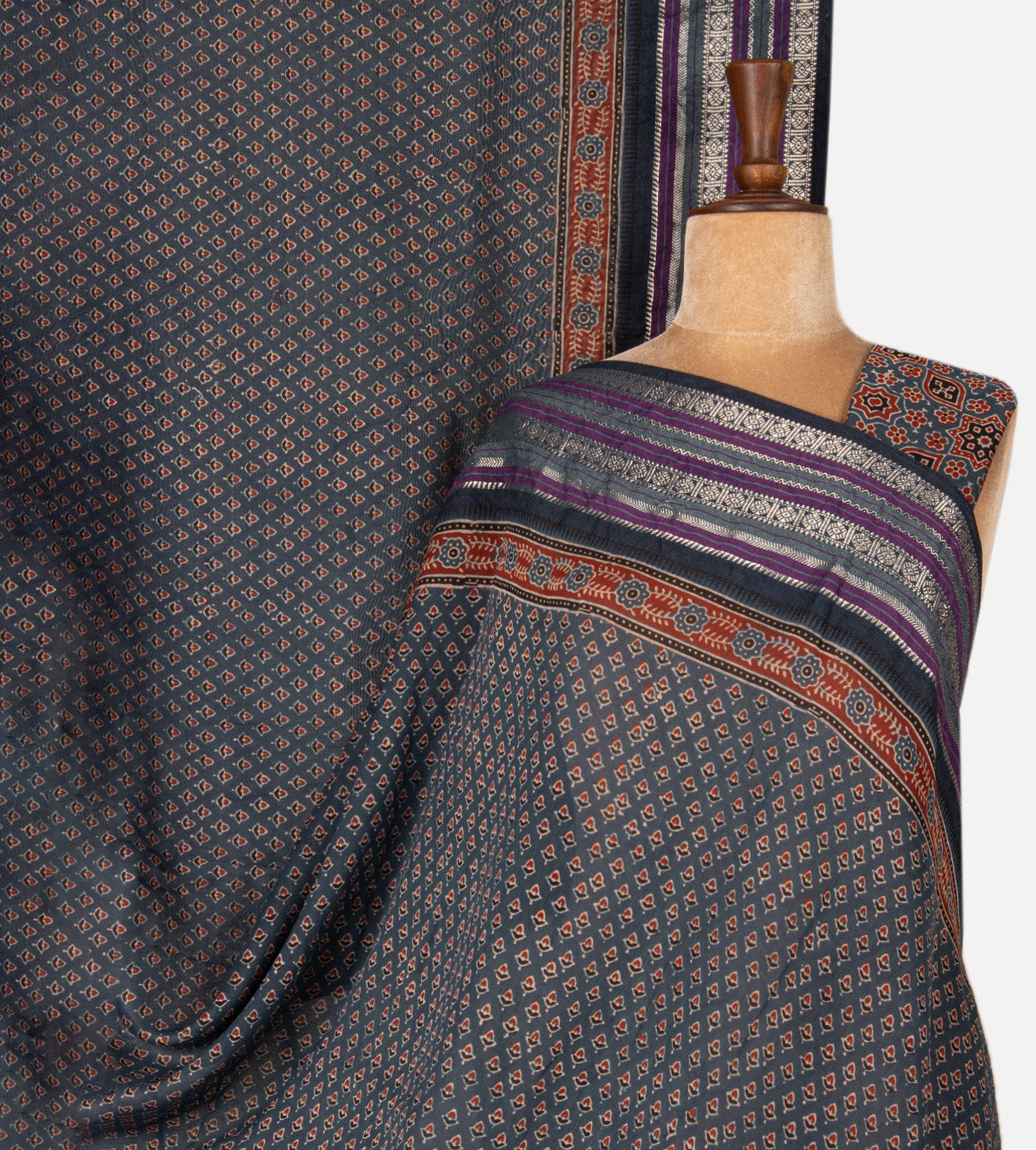 Blue Chanderi Cotton Saree