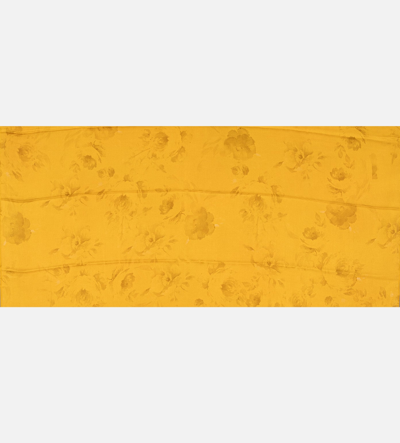 Yellow Satin Crepe Saree