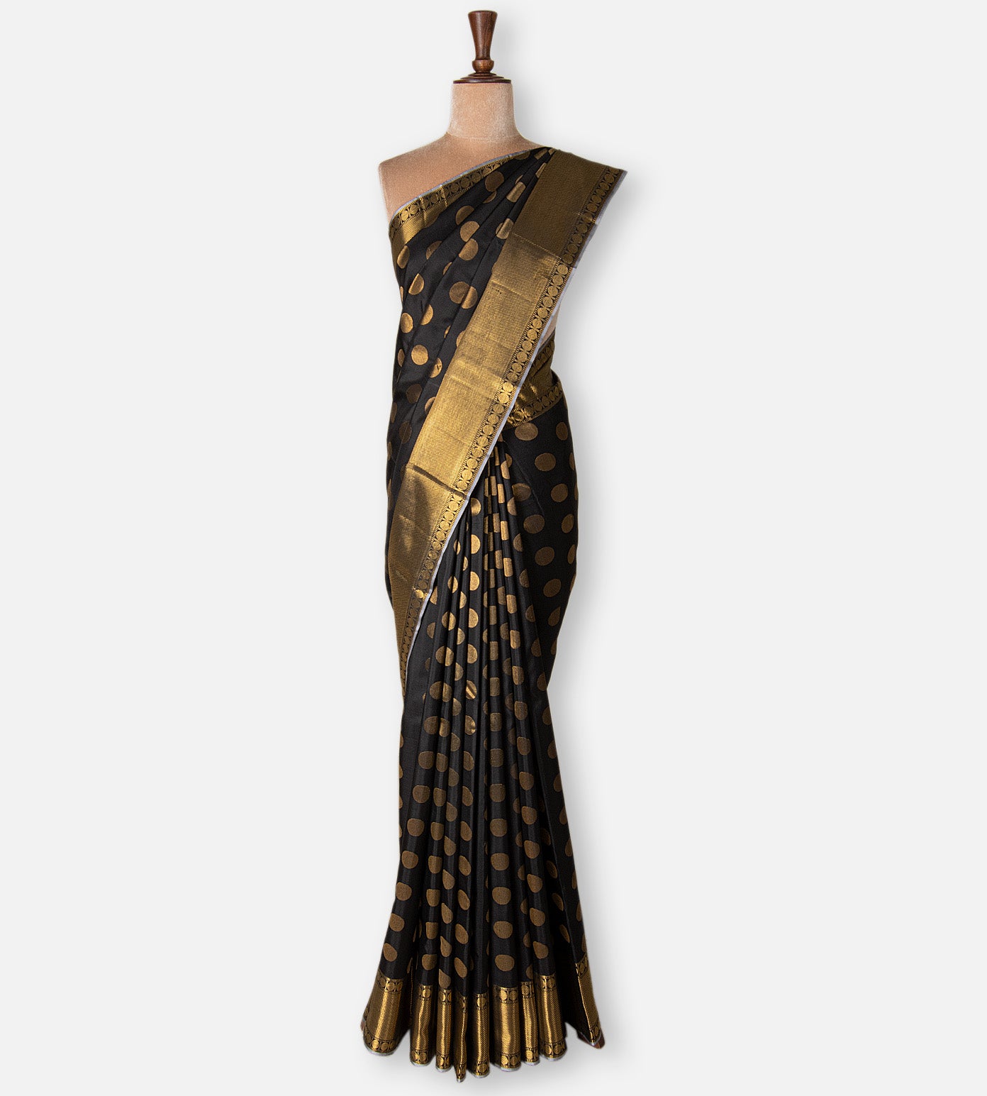 Black Kanchipuram Silk Saree