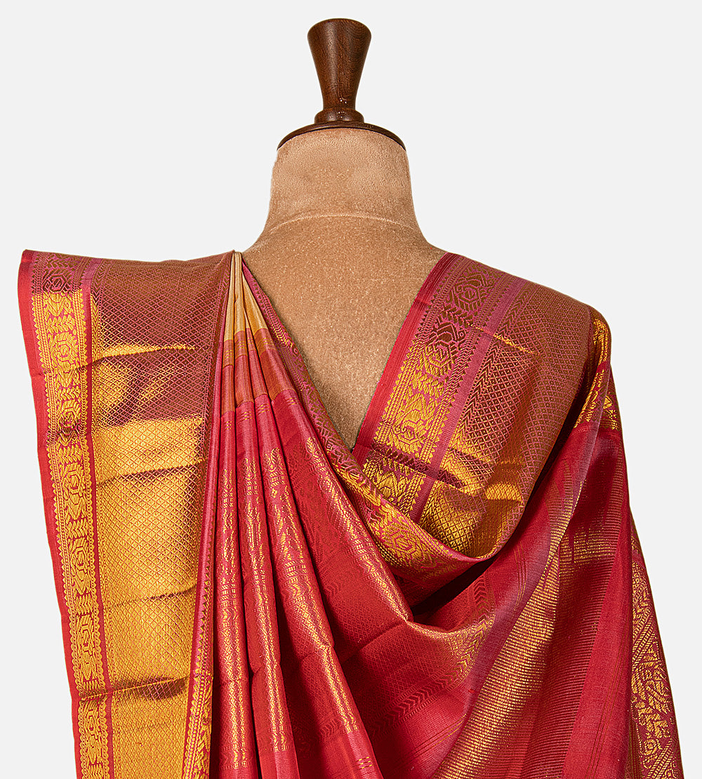 Deep Creme Kanchipuram Silk Saree
