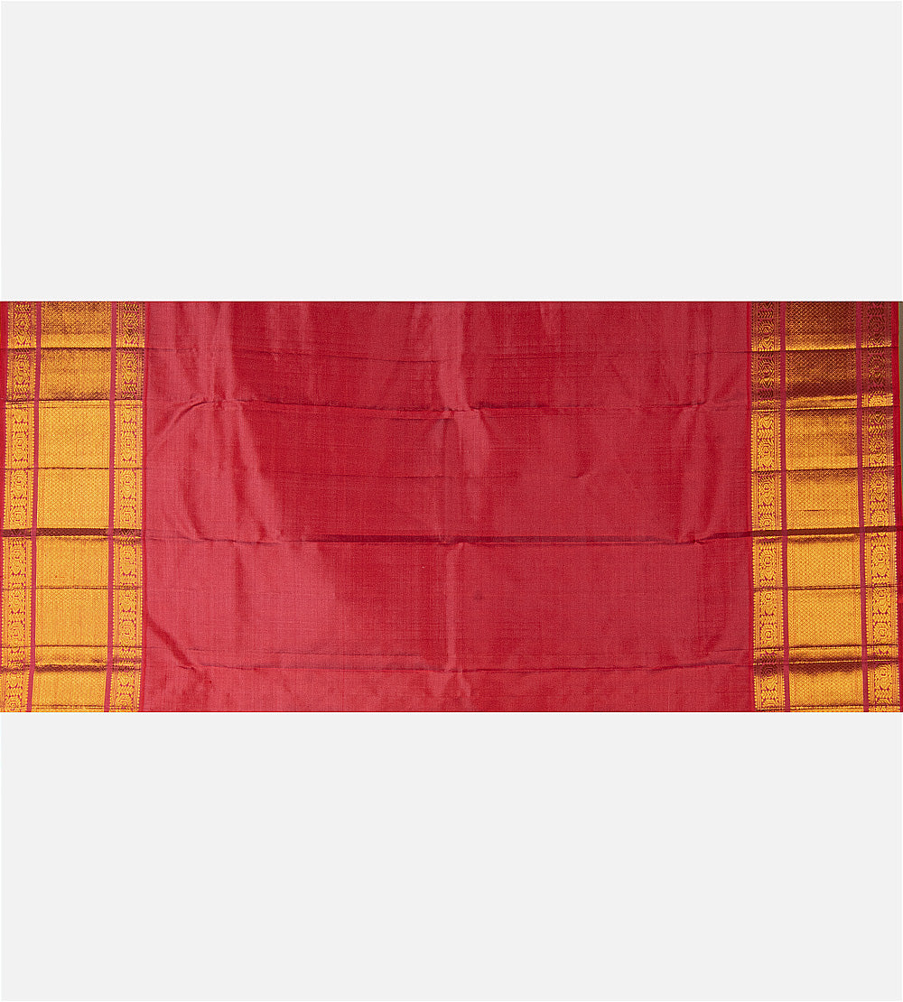 Deep Creme Kanchipuram Silk Saree