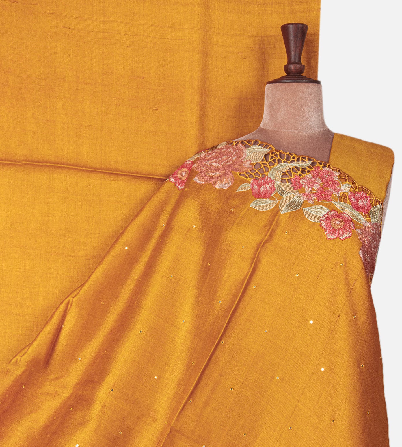 Yellow Tussar Saree