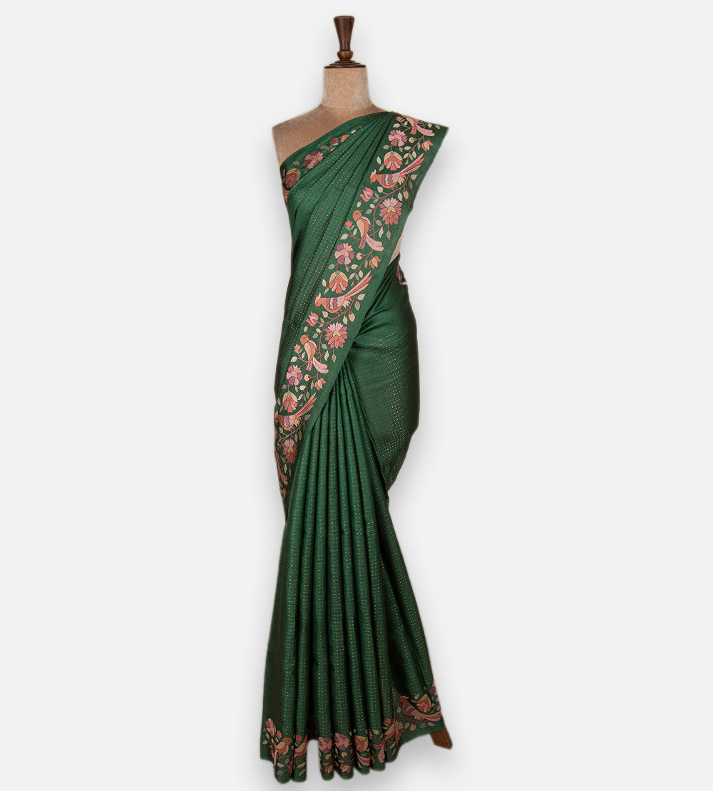 Green Tussar Saree