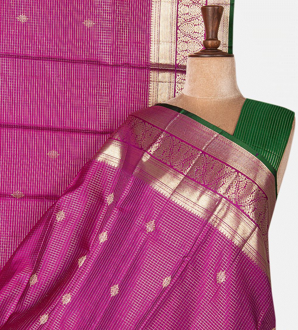 Berry Pink Kanchipuram Silk Saree
