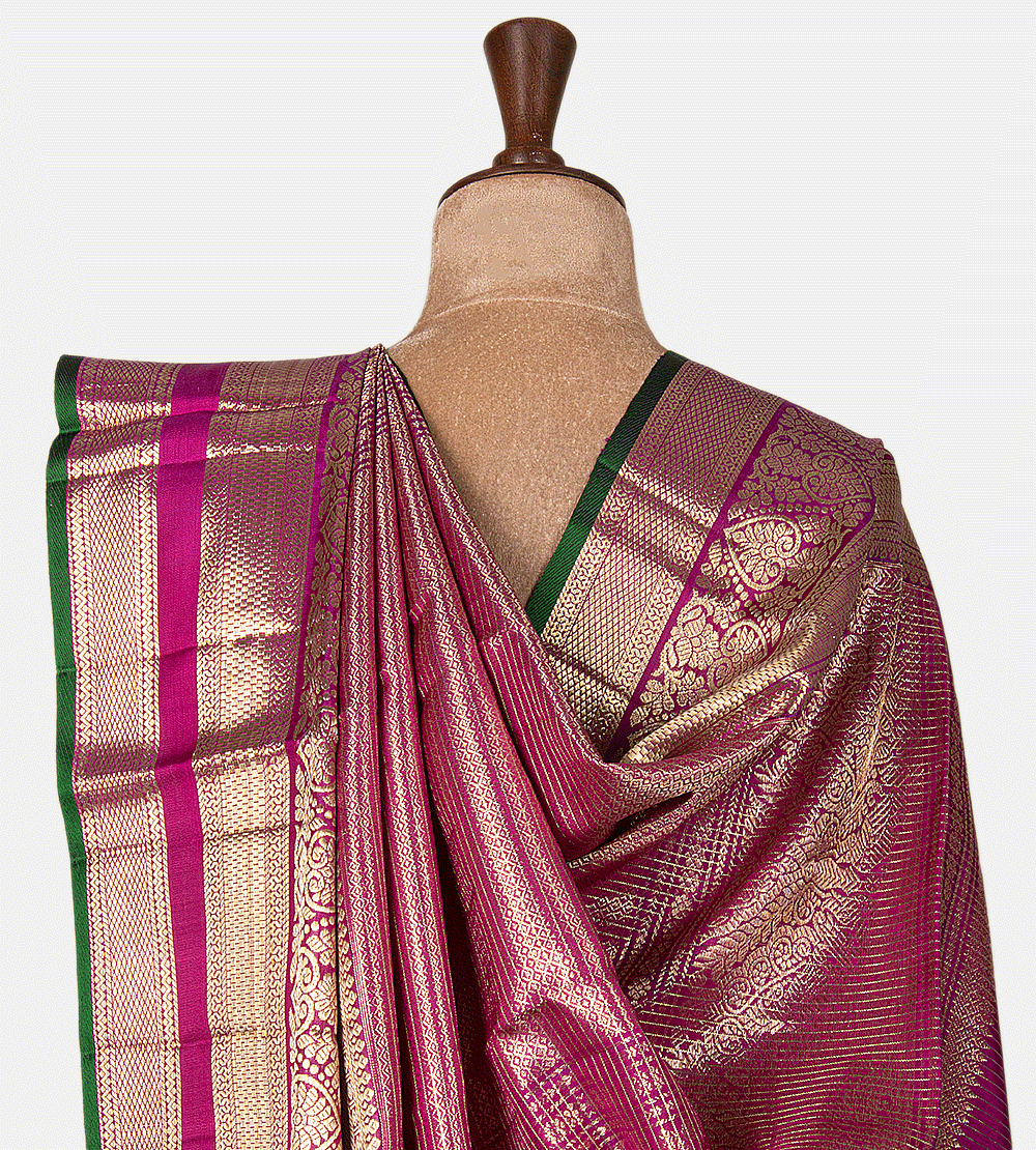 Berry Pink Kanchipuram Silk Saree