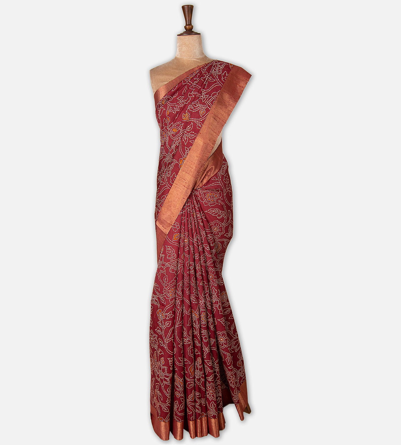 Maroon Raw Silk Saree