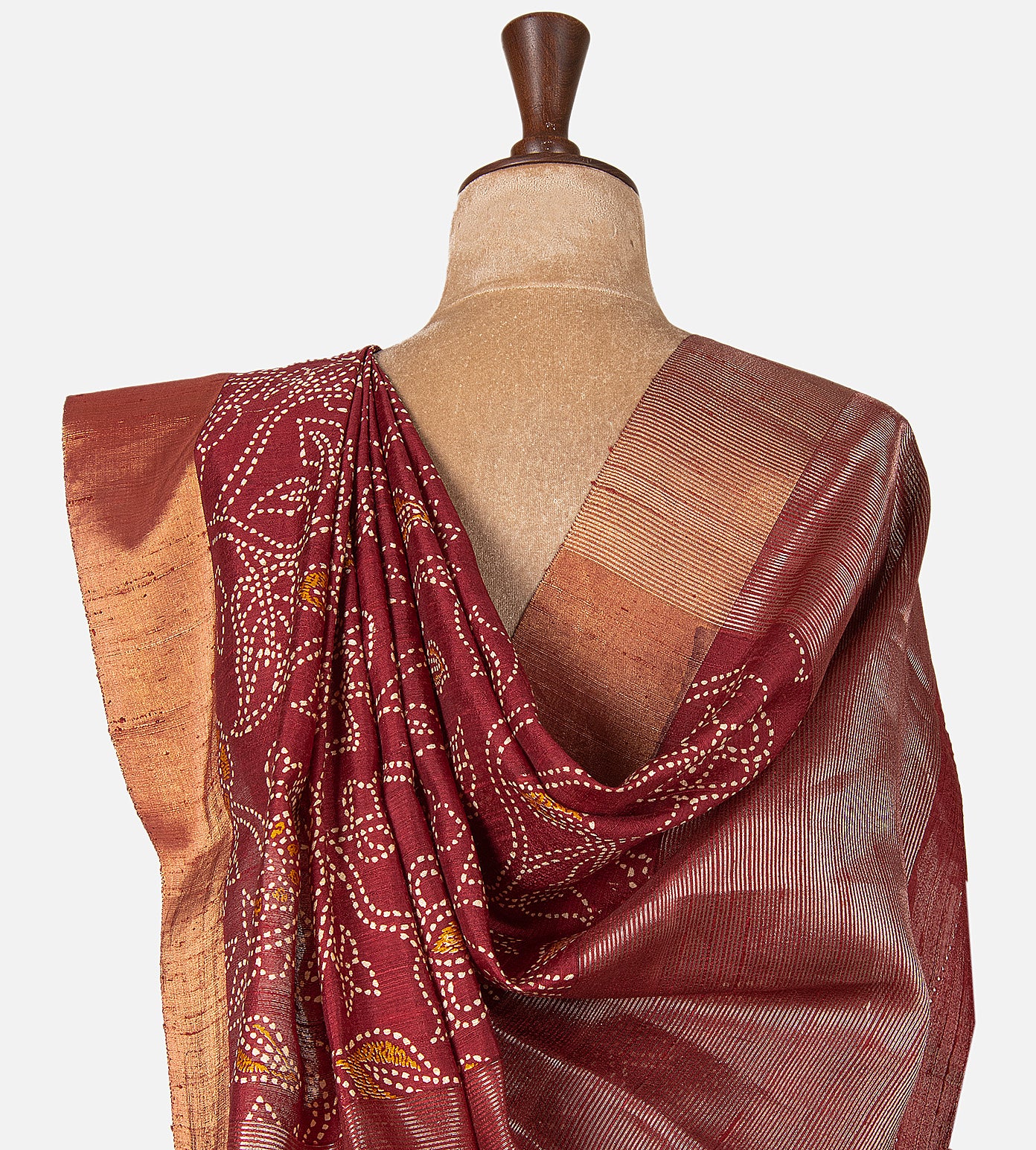 Maroon Raw Silk Saree