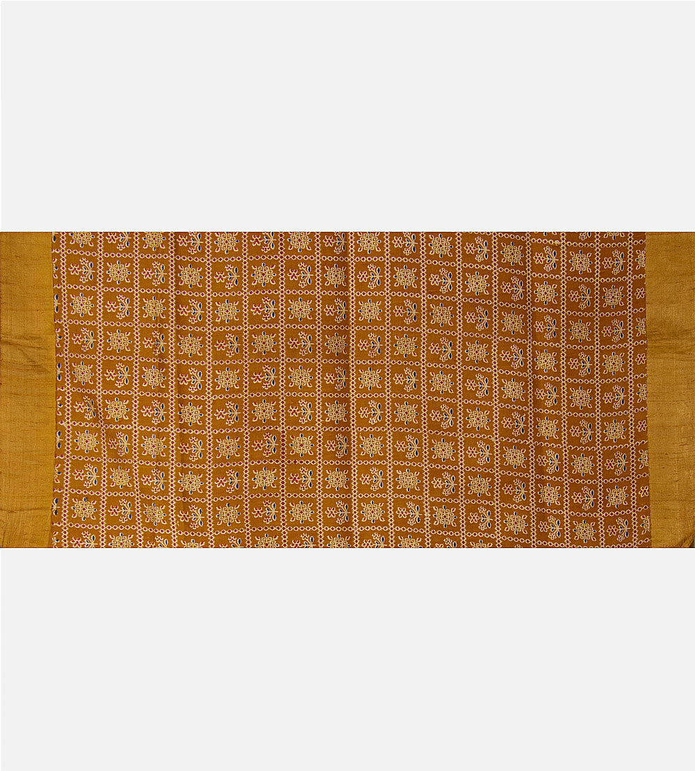 Yellow Raw Silk Saree