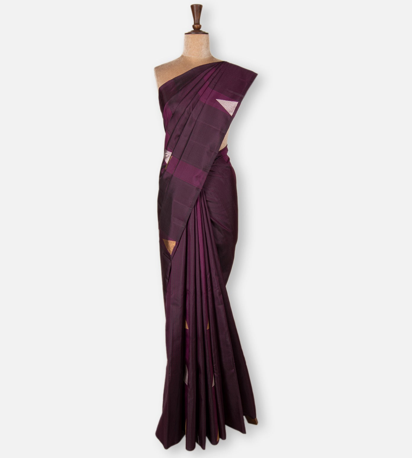 Purple Kanchipuram Silk Saree