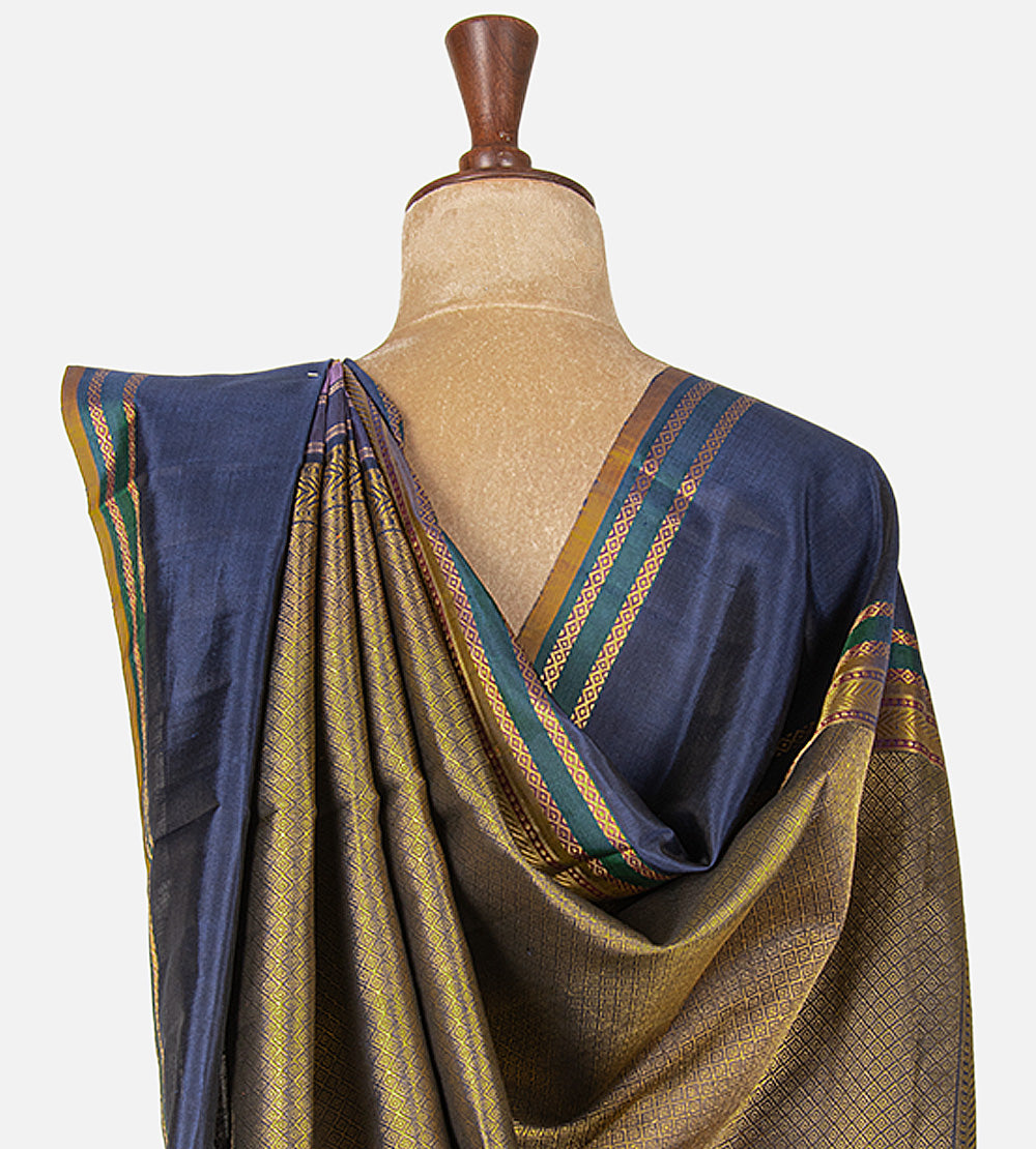 Lavender Kanchipuram Silk Saree