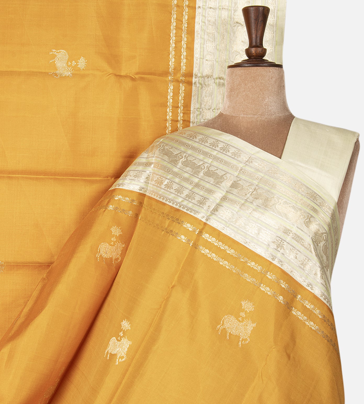 Yellow Kanchipuram Silk Saree