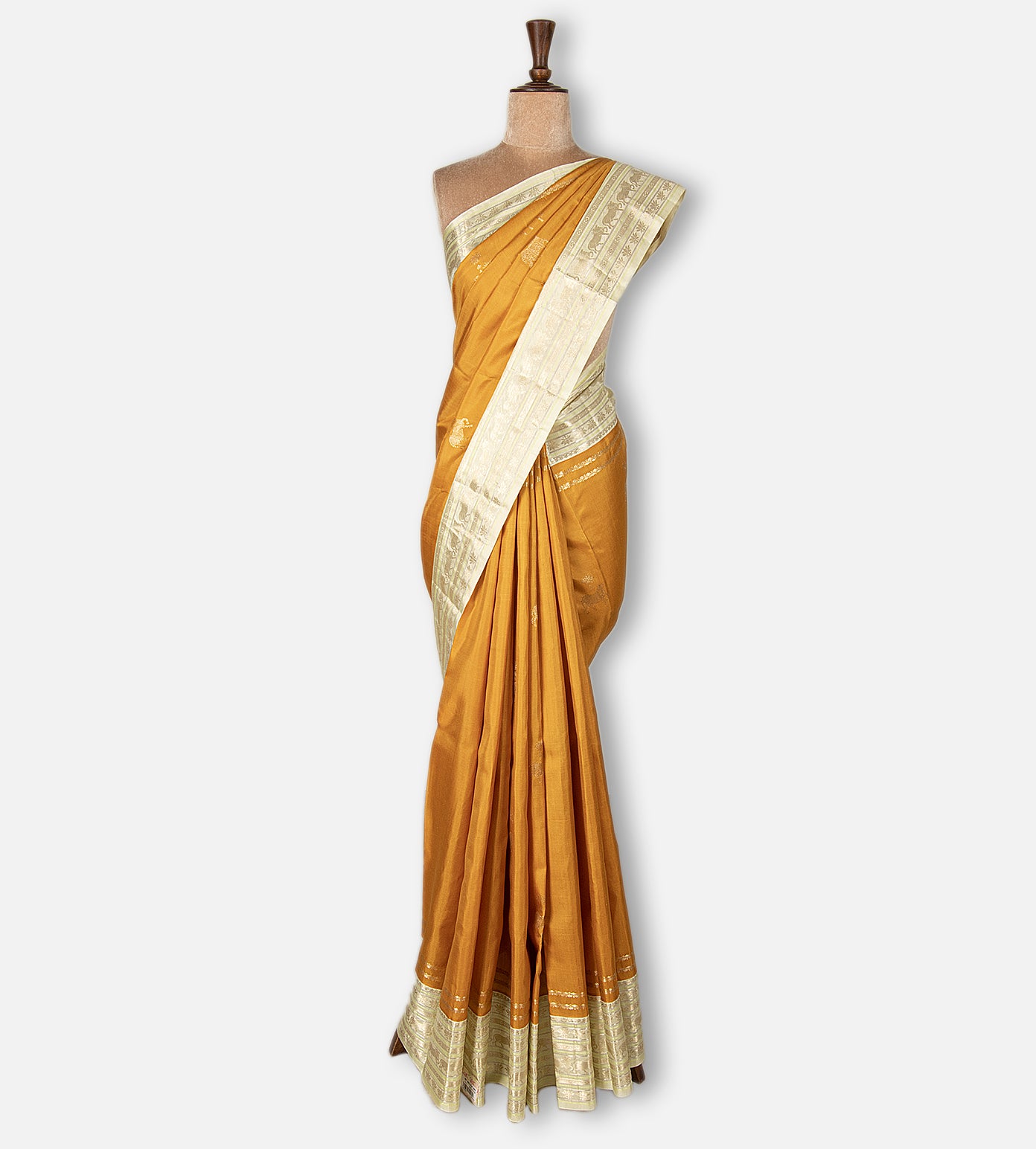 Yellow Kanchipuram Silk Saree