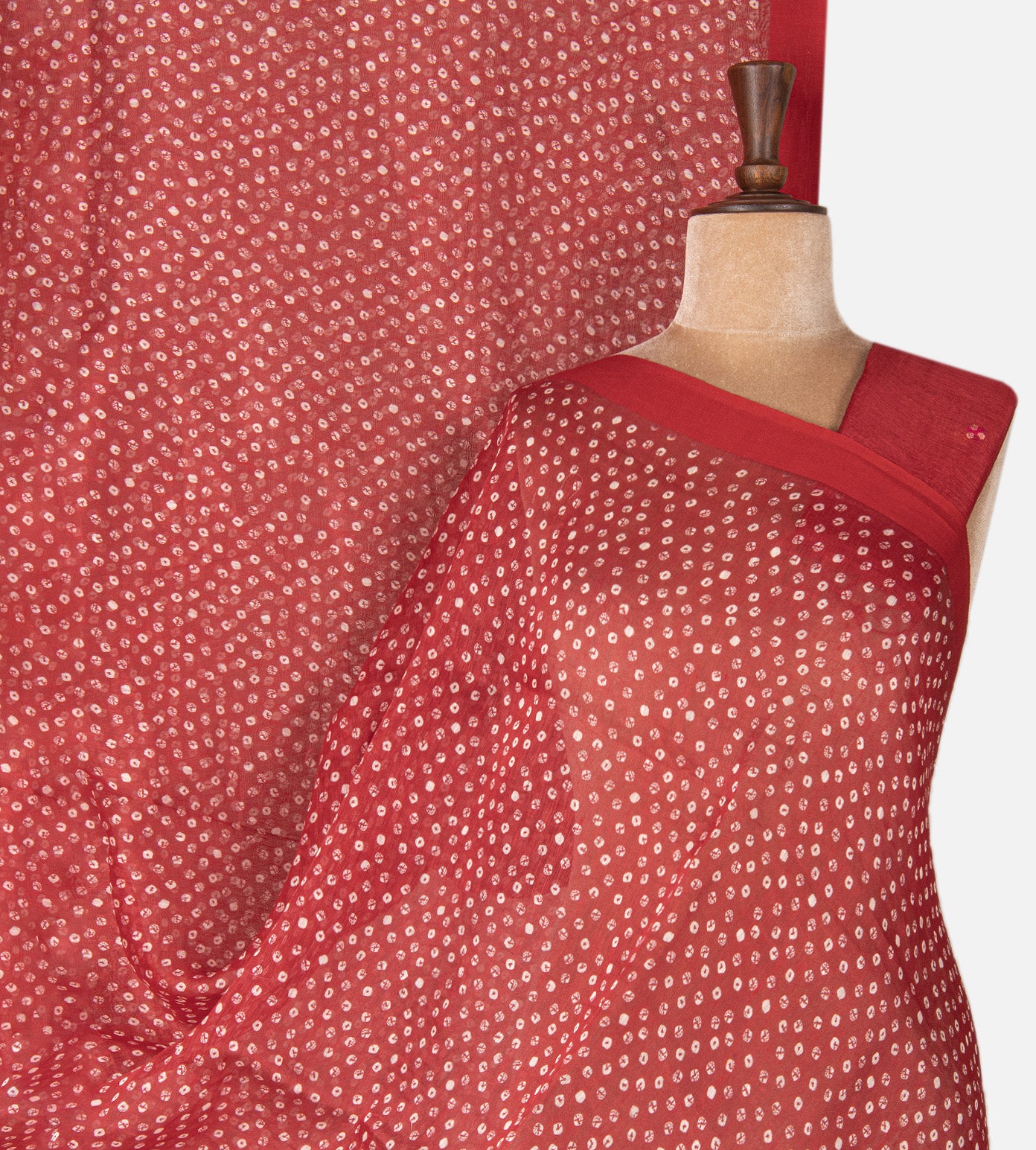 Red Linen Saree
