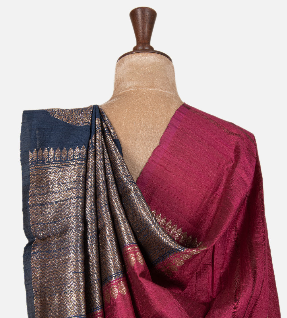 Blue Banarasi Tussar Saree