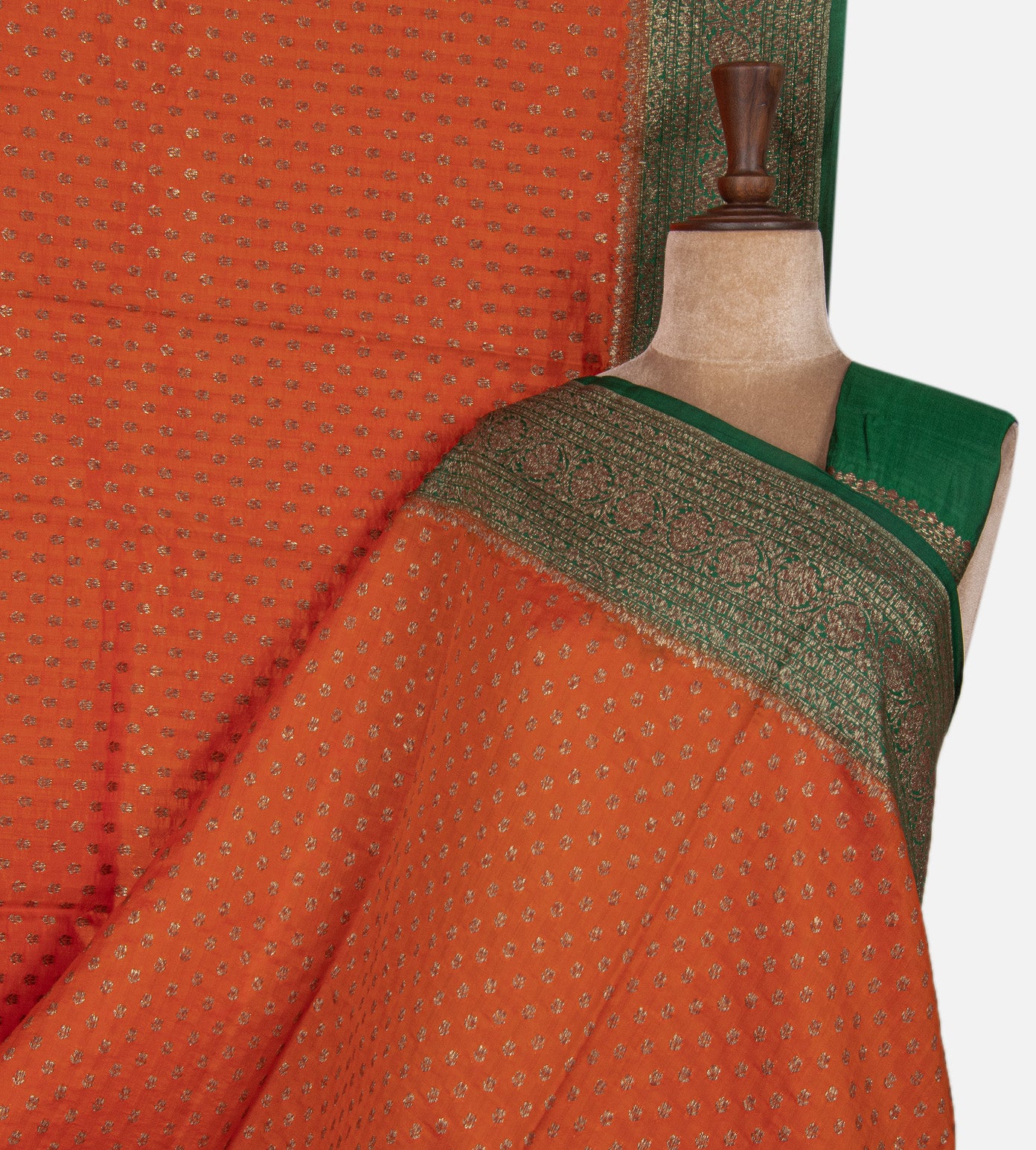 Orange Chaniya Silk Saree