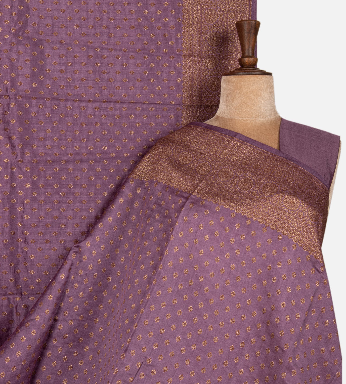 Dusty Lavender Chaniya Silk Saree