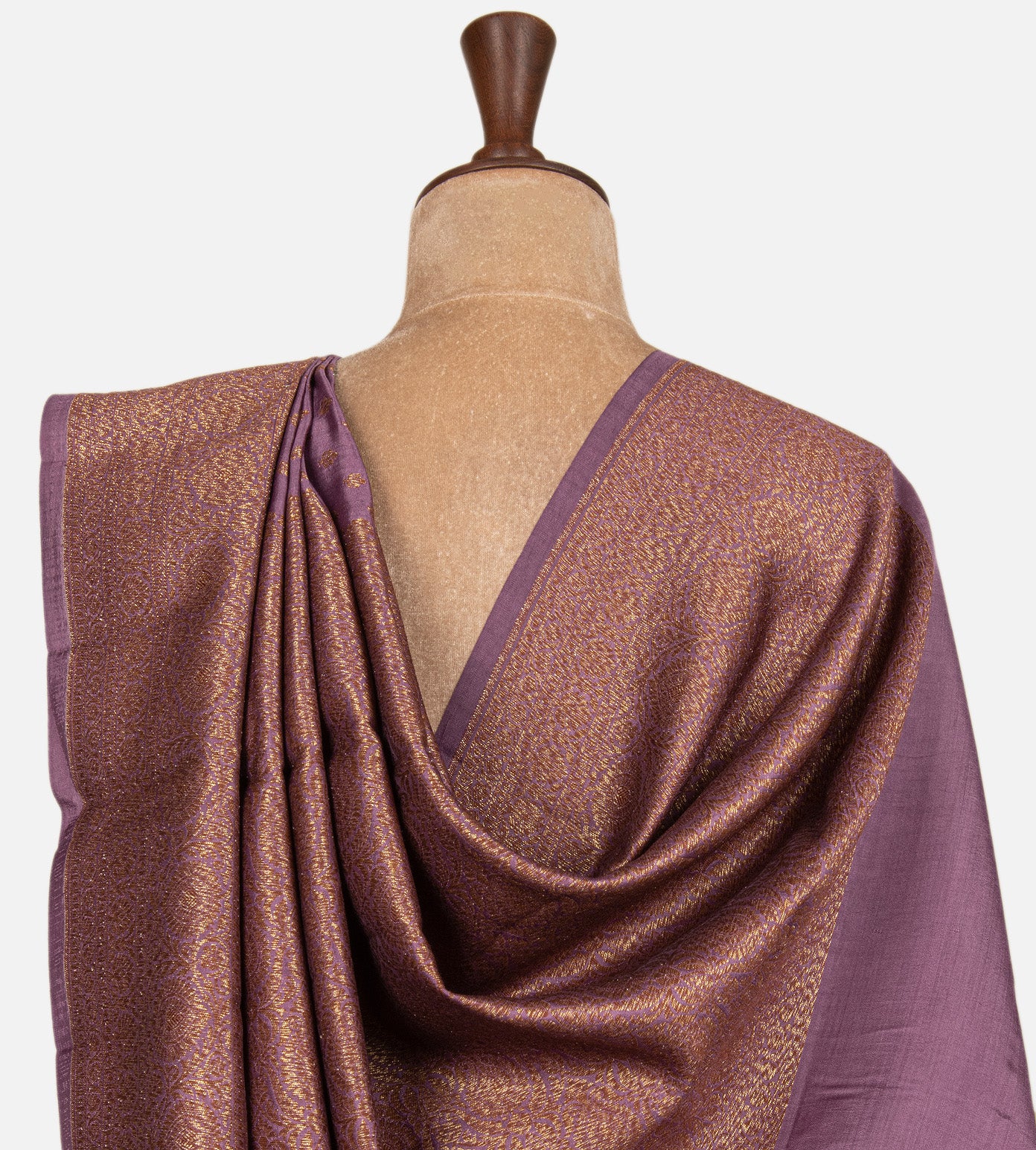 Dusty Lavender Chaniya Silk Saree
