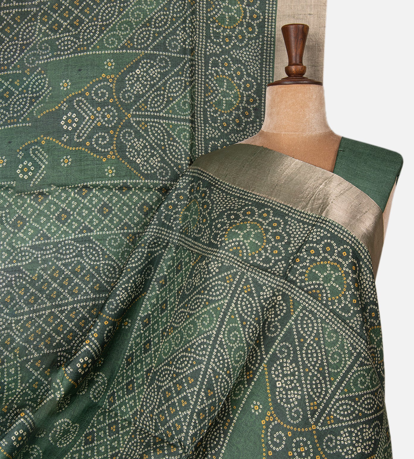 Green Tussar Saree