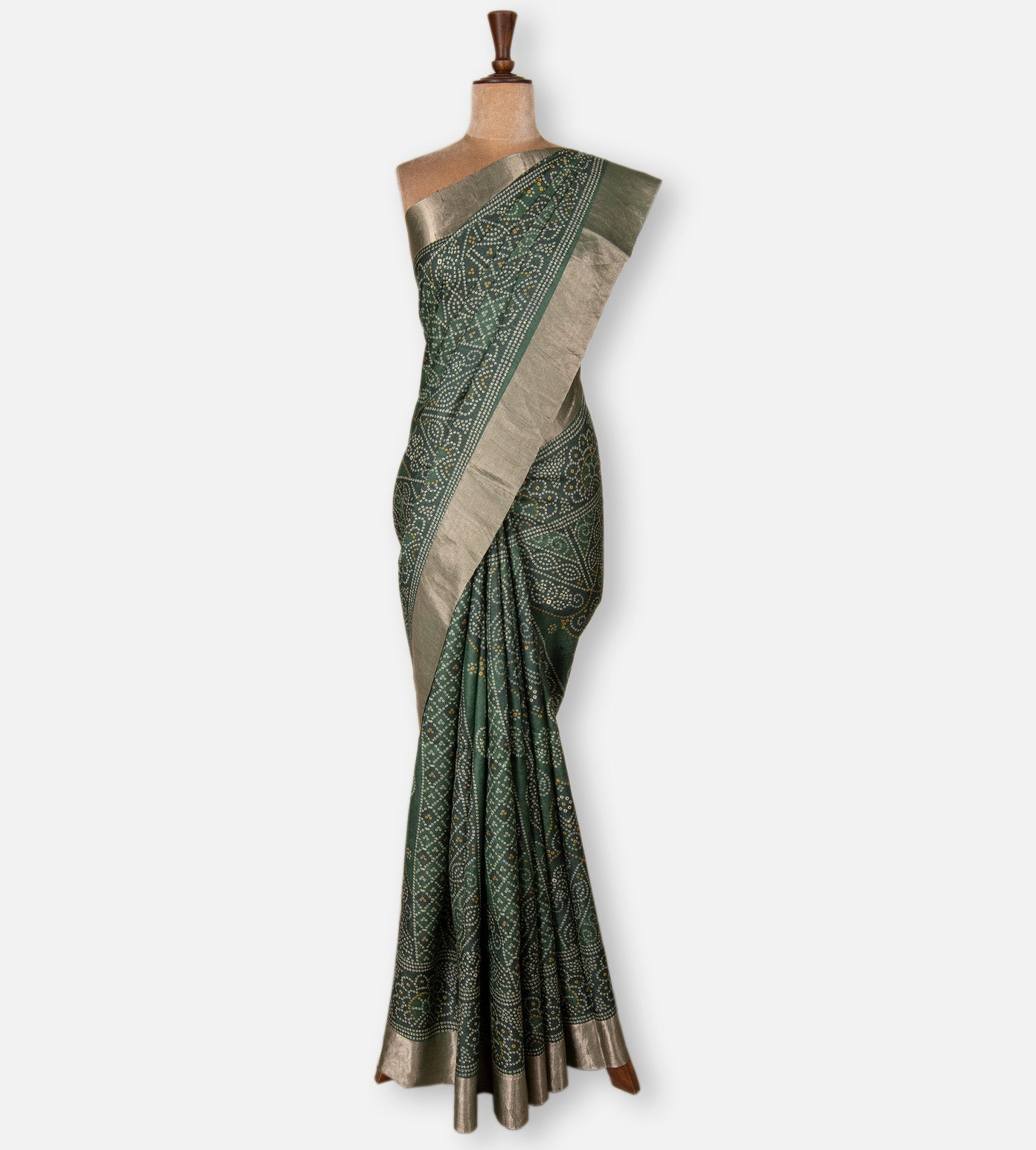 Green Tussar Saree
