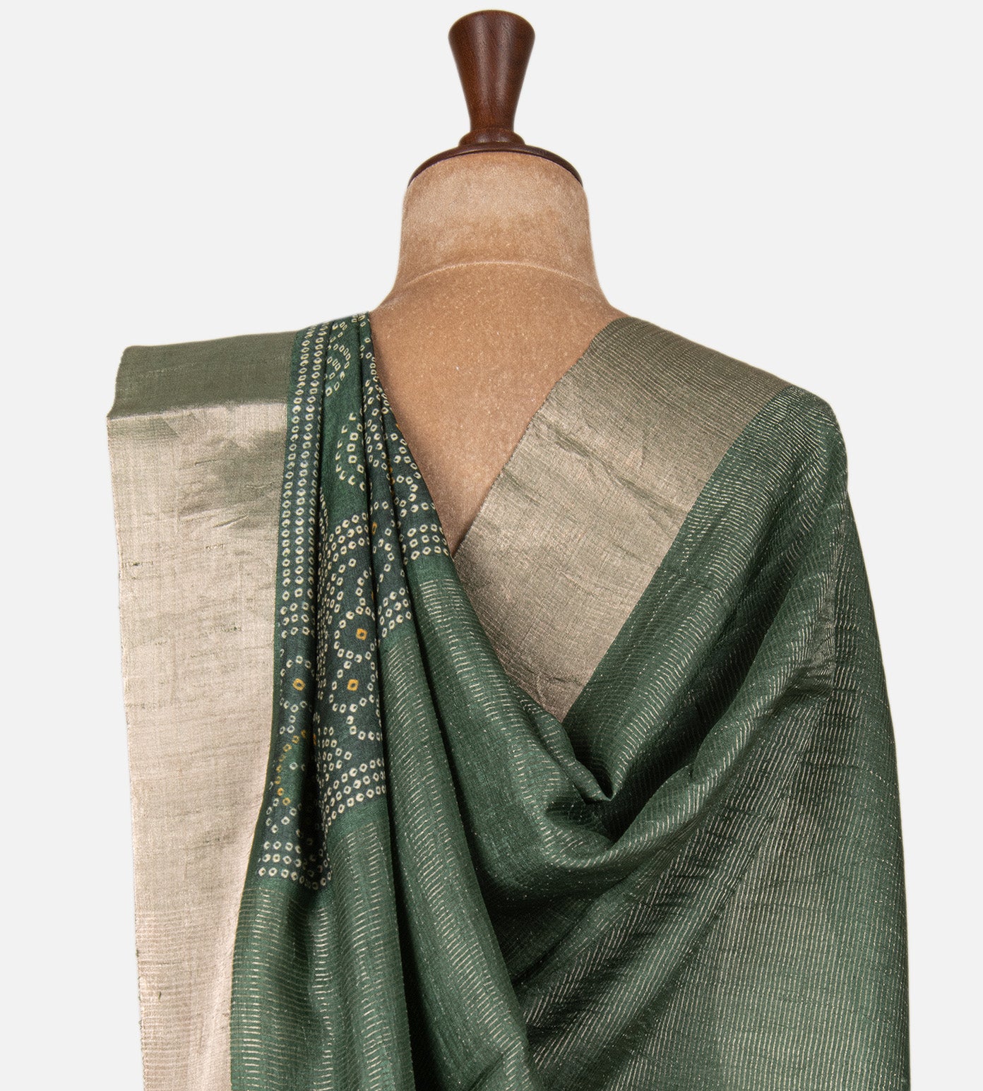 Green Tussar Saree