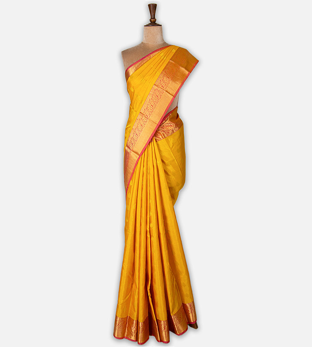 Yellow Soft Silk Saree