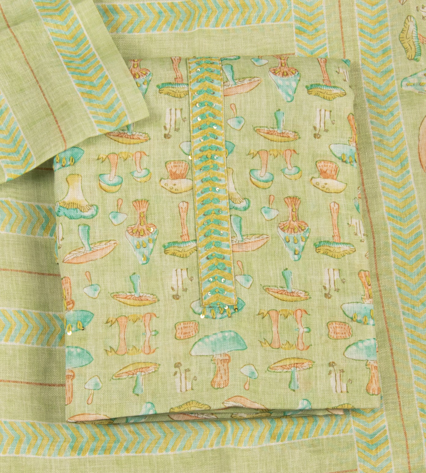 Pistachio Green Linen Cotton Salwar