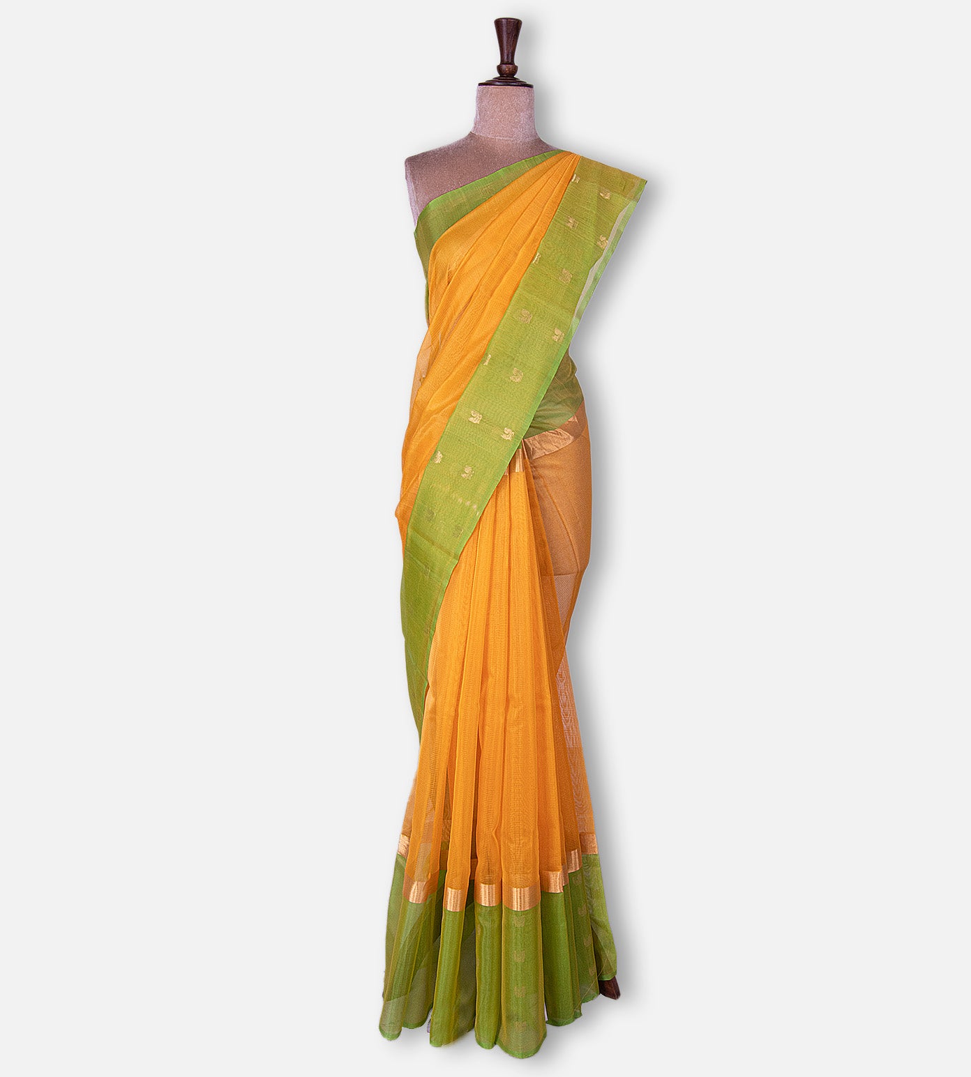 Yellow Silk Cotton Saree