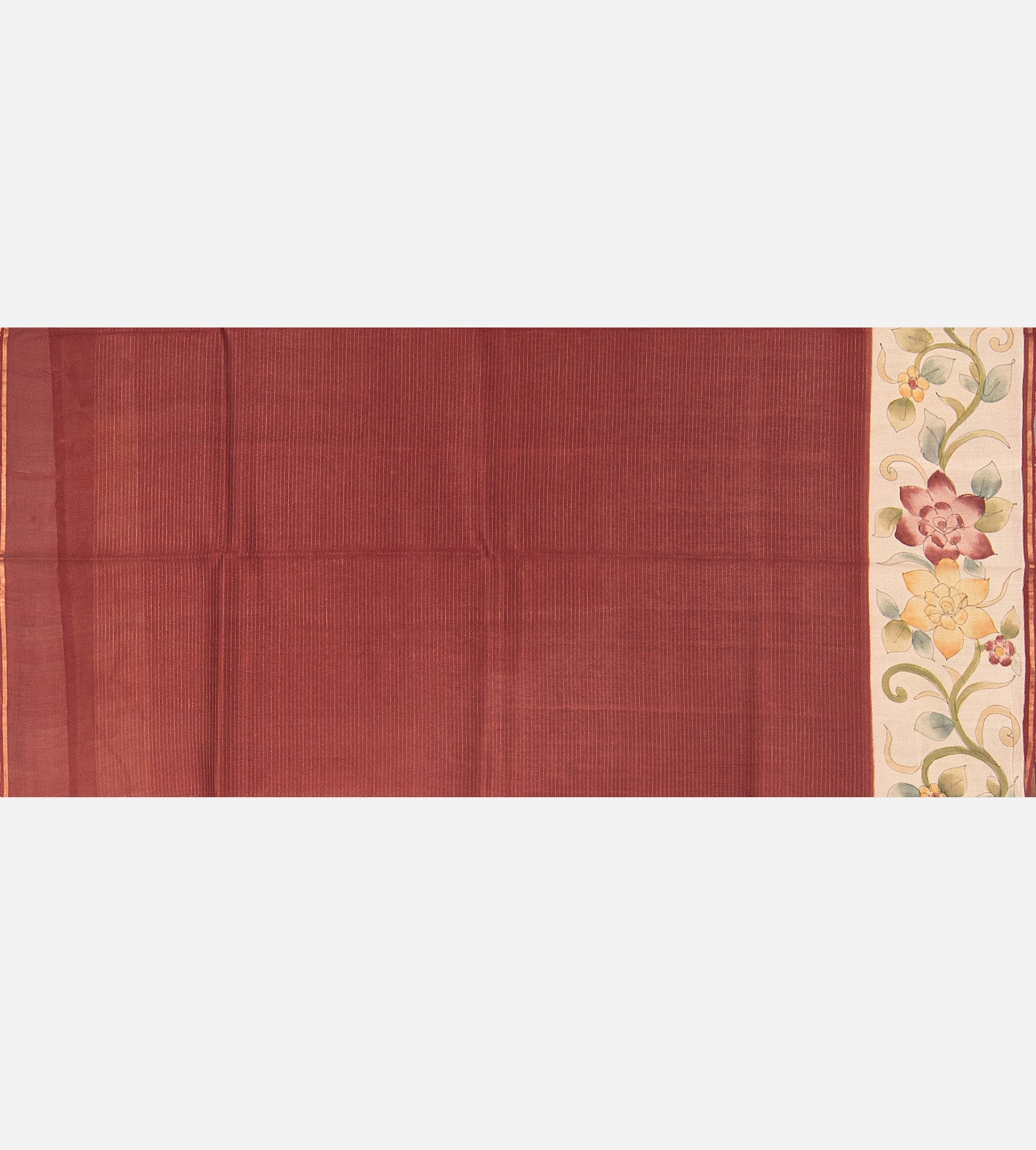 Red Tussar Saree