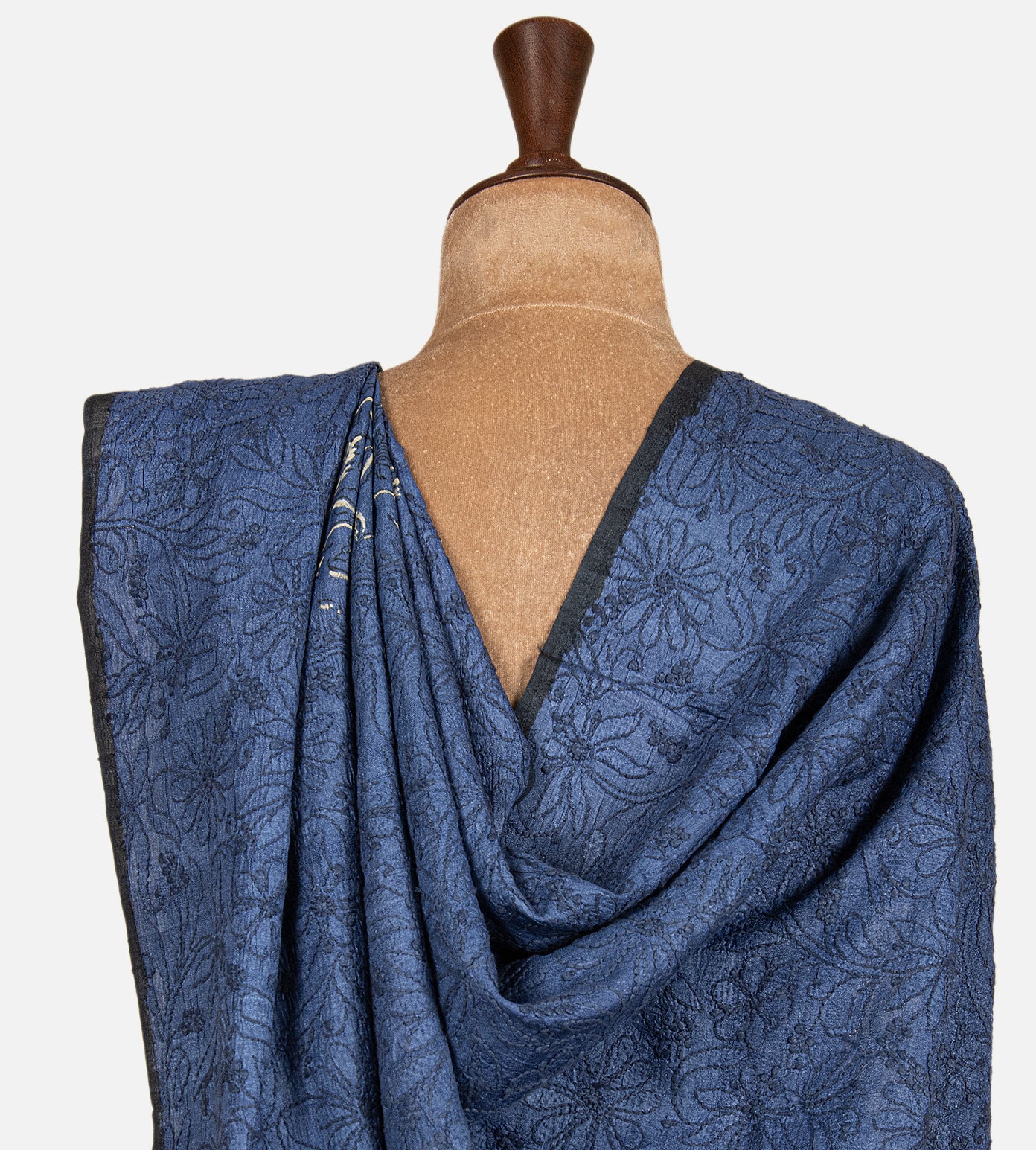 Blue Tussar Saree